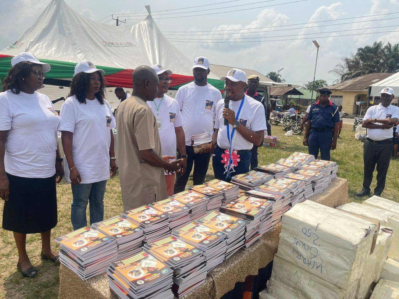 Ovoke Flags Off Distribution of 17,000 Exercise Books to Public School Learners in Isoko South